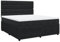 vidaXL Boxspringbett, Doppelbett mit LED Matratze Matratzenauflage, Bettgestell mit Lattenrost Kopfteil, Polsterbett Bett für Schlafzimmer, Schwarz 180x200cm Samt