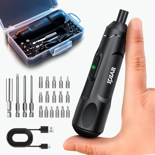 BAIQI Mini Electric Screwdriver Set,3.7V 800 MAH USB-C Rechargeable Cordless Rotary Tool With 20 pcs Bits Set For Install or Repair