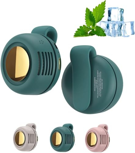 Small Clip Fan, Portable Silent Mini Bladeless Clip Fan, 3 Speeds Clip-on Fans For Shirt, Mini Whirlwind Fans For Waist Clips (Green)