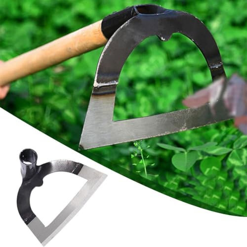 JHIALG Hohle Handhacke, strapazierfähig, hohle Hacke, Gartenwerkzeug, verdickter Manganstahl, landwirtschaftliche Unkrauthacke, Pflanzen, Gemüse, Gartenarbeit, Lockern, Boden, Unkrautwerkzeuge