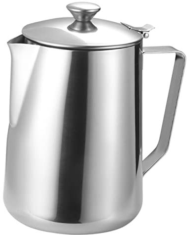 Alipis Jarra de Leche Inoxidable Espumar Café Jarra con Ergonómico Latte Art y Cappuccino Compatible con Cocinas de Inducción Manejar