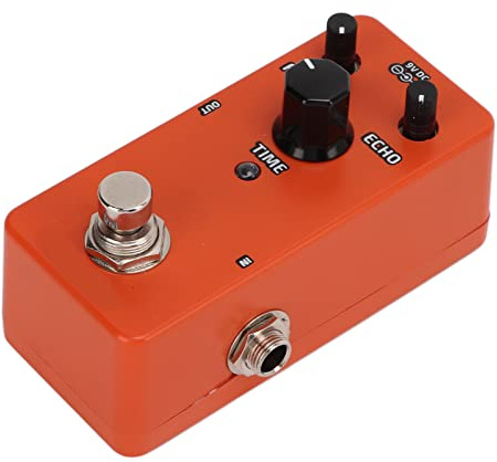 Drfeify Analog Fördröjningseffekt Pedal Vintage Mini Enkelblock med Verklig Förbikoppling för e Gitarrtillbehör Orange