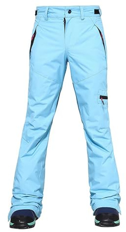 Pantaloni da sci da donna, impermeabili, caldi, da neve, di grandi dimensioni, sportivi, funzionali, antistrappo, antivento, per attività all'aria aperta, da trekking, da caccia, con tasca con