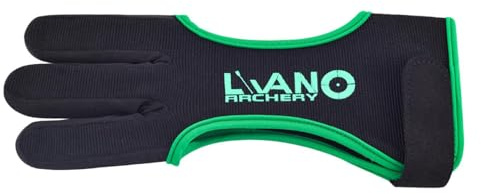 mophrati Guante de Tiro con de Tres Dedos con lengüeta para la Mano Derecha o Izquierda, para máxima precisión y Comodidad. Guante Cuero para Hombres, Mujeres, niños y jóvenes.