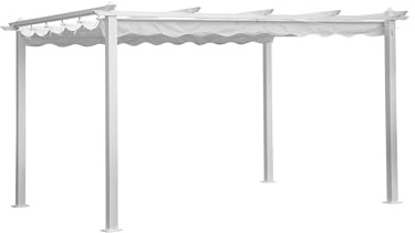 Domo Mea Pergola da Giardino Bianca 3x4 m Struttura in Alluminio