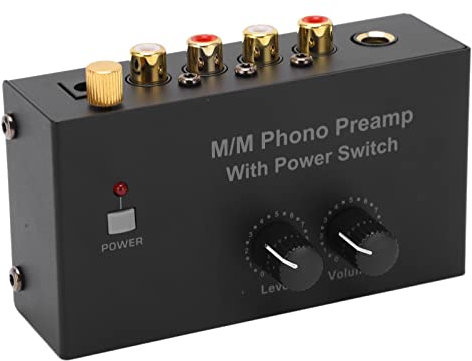 Preamplificador de Fono, Preamplificador de Fono para Tocadiscos, Preamplificador de Fono L R Nivel de Salida de Entrada Control de Volumen del Tocadiscos Enchufe de la UE 100?240 V Ca PP500