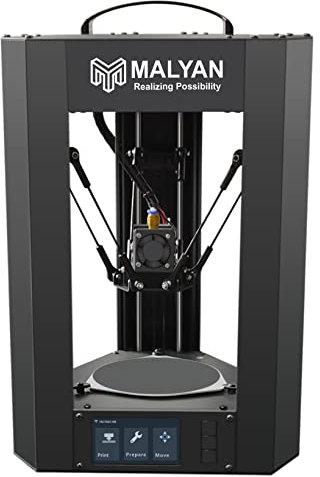 MALYAN M300 Mini Delta 3D Printer - Fully Assembled FDM 3D Printers for Kids and Beginners, Free Sample PLA Filament and MicroSD Card Preloaded with Printable 3D Models, Printing Size 110x120 mm