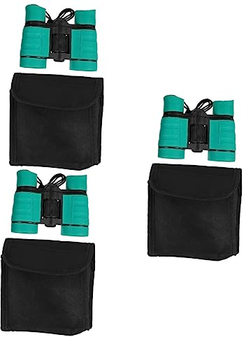 OSALADI 3piezas Prismáticos Compactos Niño Niña Binoculares Portátiles De Alta Definición para Observación De Aves y Actividades Al Aire Verano y Excursiones