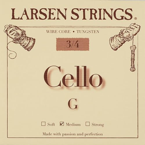 LARSEN STRINGS Cello-Saiten Original Fractional - kleine Größen C 3/4 Medium