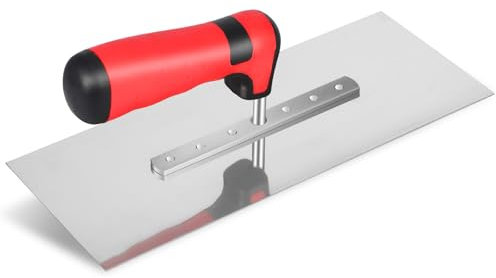 AOZBZ Truelle de Lissage en Acier Inoxydable de Qualité Supérieure avec Poignée Ergonomique (280 x 107 mm) Truelle de Lissage Professionnelle en Acier Inoxydable, Truelle de Nettoyage