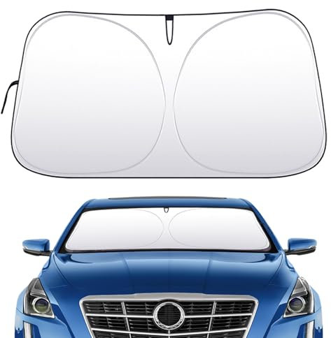 SUFANG Parasole Auto Pieghevole Parasole per Parabrezza Anteriore Auto, Resistente Di Protezione Solare UV E Protezione Dal Calore, 145 x 80 cm, Adatto Per Maggior Parte Dei Veicoli