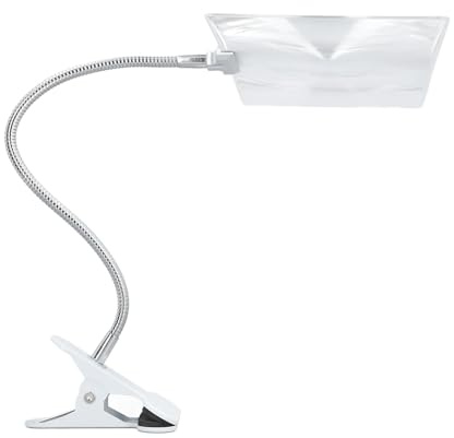 Sonew Große Lupe mit Clamp/Holder, 4-fache Vergrößerung, 252 X 145 Mm Klare Linse, Flexibler Schlauch, Ideal Zum Lesen, Basteln und Reparieren