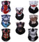 SMEHCF 8 Multifunktionstuch Gesichtsmaske Motorradmaske Sportmaske Sturmmaske Maske Halsmanschette Schal Bandana für Damen Herren Bart Clown Joker Vampir Skelett Schädel Eule US UK Flagge