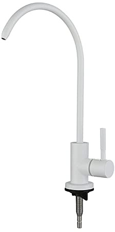 Kitchen Tap, 360 Single Cold Drinking Water Tap,Filter Tap for Kitchen Sink Fits All Reverse Osmosis Systems,White