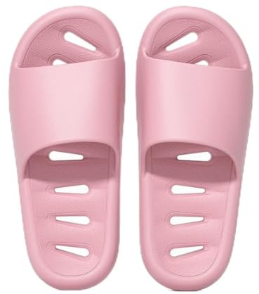 BYWXW Ciabatte da Doccia Antiscivolo,con fori di drenaggio Pantofole,Scarpe da Bagno Estate Sandali a Punta Apert da Casa Ciabatte da Doccia Antiscivolo(Size:EU 37/38,Color:Rosa)