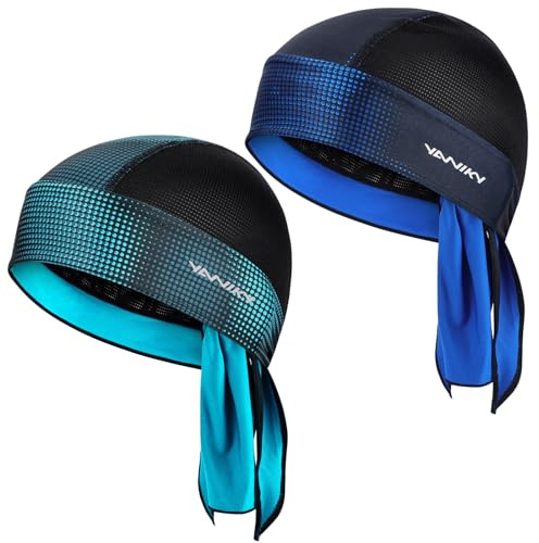 YANIKY Pañuelo deportivo para la cabeza - Pañuelo transpirable para hombres - Pañuelo para la cabeza tipo durag para mujeres, gorro para correr, turbante, gorro de verano para hombres, gorro para
