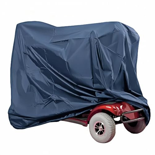 Mobility Scooter Cover Waterproof Outdoor 140x69x92cm - All Weather Protection Waterproof Mobility Scooters accessories Wheelchair cover Machine Washable (Navy Blue)