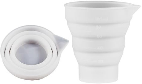 Dosing Ball for Liquid Detergent, 100ml Foldble Silicone Measuring Cup with Graduation Marks, Reusable Laundry Dosing Ball for Baking Lab Kitchen Laundry Room