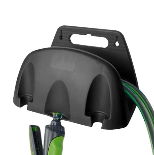 Schlauchhalter – Schlauchaufhänger mit platzsparendem Design | Wandmontierte Schlauchablage mit Mehrzweck-Gartenschlauch-Aufhänger für Gartenschlauch-Aufbewahrung, Poolschlauch-Aufbewahrung,