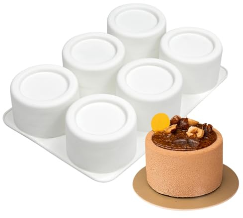 Silicone Mousse Mold – 8-Cavity Dessert Molds for Cheesecake, Chocolate, Jelly, Pudding, Ice Cream – Flexible, Non-Stick, BPA-Free Baking Mould 3D Rose