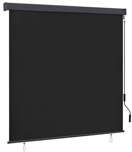 Generico Tenda a Rullo Esterna Rigato Antracite 180 x 250 cm Tessuto,Antracite,4.9kg,362084