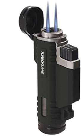 Turboflame Ranger Black - Windproof Military Field Lighter - Perfect Mini Blow Torch For Camping and Outdoors
