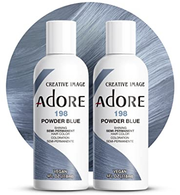 Adore Shining Semi Permanent Hair Color Powder Blue (198), 118ml