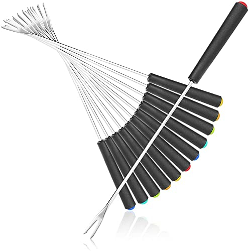 Lot de 12 fourchettes à fondue en acier inoxydable