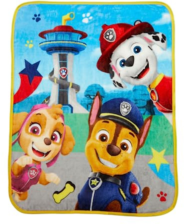 Paw Patrol Kids Bedding Super Soft Silk Touch Throw, 40 in x 50 in, (Official Licensed Product) By Franco