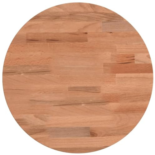 vidaXL Tischplatte, Holzplatte Holztischplatte Rund, Ersatzplatte Platte für Beistelltisch Bartisch, Massivholztischplatte Esstischplatte, Ø30x4 cm Massivholz Buche