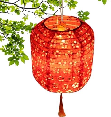 4 linternas de papel LED | Farolillos de papel chinos rojos/blancos | ahueca hacia fuera lámparas de papel asiáticas japonesas - brilla en la oscuridad para el hogar, bodas, fiestas, año nuevo chino