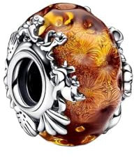 BEEUVIP Vidrio del Rey León Murano Abalorios Colgante de Cuentas Plata de Ley 925 Compatible con Europeo Pulsera Collar,Charms de Para Mujer