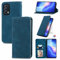 Cracedily Funda para OPPO Find X3 Lite 5G Case, Carcasa Protectora Antigolpes Case, Soporte Plegable, Ranura para Tarjeta, Cover Cuero PU Carcasa OPPO Find X3 Lite, Azul-Verde