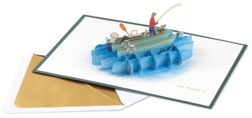 Hallmark Signature Birthday Pop Up Card for Him (3D Fishing Boat)