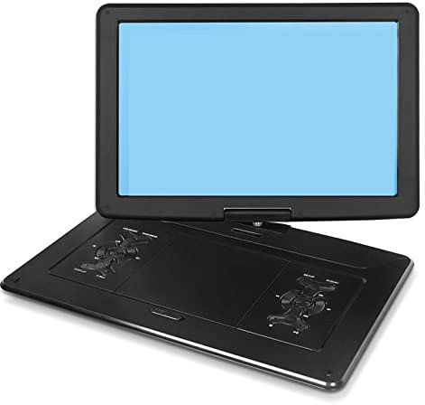 Bärbar DVD-spelare, 15,6 tum Bärbar DVD-konsol CD EVD VCD MP3 MP4-spelare 15,6 tum LED LCD HD-skärm E-bok Spel-TV USB-ingång AV-utgång,för hem, bil