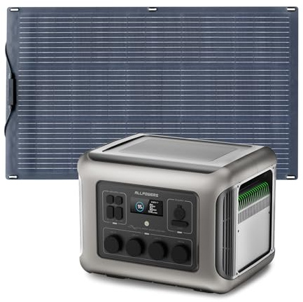 ALLPOWERS R2500 Estación de Energía Portátil, 2500W Batería LiFePO4 ampliable con SAI, 4 Salidas AC 2500W(4000W Pico) Carga 0-100% en 1H, Generador Solar Para Camping Hogar Emergencias y Autocaravanas