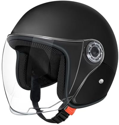 Casque Moto pour Scooter Et Cyclomoteur, Casque Jets Casque Mobylette avec Lunettes Demi Casque Moto Vélo Scooter Chopper pour Hommes Et Femmes