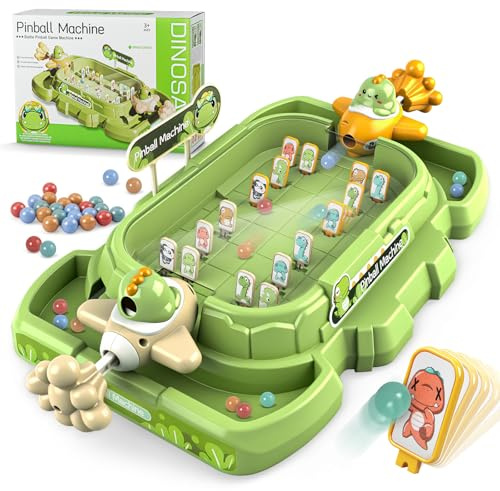 nicknack Dinosaur Pinball Battle Game for Kids, Dinosaur Operation Board Games, 2 Player Interactive Board Game for Friends and Family, Dinosaur Toy Gift for 3+ Boys and Girls