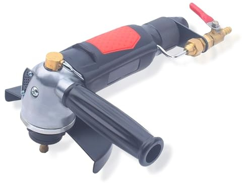 WHIPIN Amoladora Angular neumática con alimentación de Agua, cortadora neumática de Piedra húmeda de 125 mm, pulidora Industrial de Aire húmedo, para Pulido de Granito, mármol y hormigón