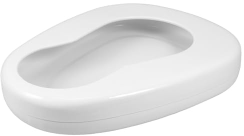 VICASKY Bassin de Lit Émail pour Personnes Âgées Portable Étanche Usage Polyvalent pour Patients Alités et Seniors