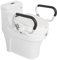 Dioche Arm Raised Toilet Seat, Bathroom Toilet Elevated Seat Disability Aid Toilet Seat Lid with Removable Padded Arm, 15.7 x 17.1 x 3.9inch, 150Kg Load