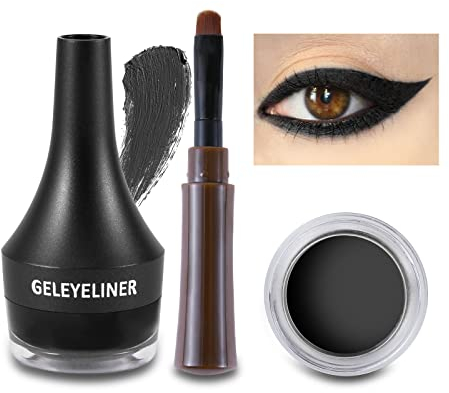 Boobeen Gel Eyeliner - Wischfestes, Hochpigmentiertes Augen-Make-up-Set - Langanhaltend für Den Ganzen Tag, Einfach Aufzutragen