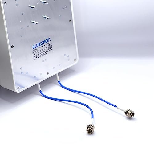 Bluespot: 5G-ready outdoor antenna for UK broadband, 4G LTE-A + 5G support, cross-polarised, high gain & weatherproof, pole mount, no cables