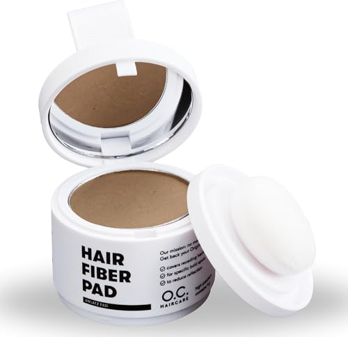 O.C. HAIRCARE Ansatzpuder zur Haarverdichtung für Frauen & Männer - für Geheimratsecken, Scheitel & Haaransatz - von führenden Salons empfohlen - 9 Farben - widerstandsfähiges Haarpuder (Dunkelblond)