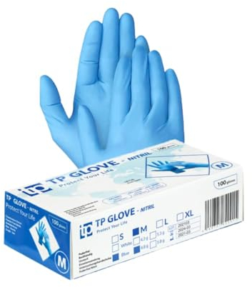Gants en nitrile non poudrés Gedikum, sans latex, hypoallergéniques, pour aliments/médicaux, jetables, tailles S, M, L, XL (bleu/noir), lot de 1000 (bleu, S)