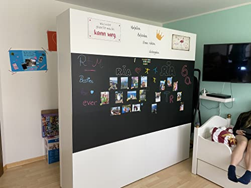 Magnetisk tavelfolie färg: svart | 40 storlekar | prisvärd topp skrivbar, avtorkbar, magnetisk | krittavla magnetfolie (100 x 100 cm)