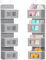 Winter Shore Grauer Hängeorganizer Tür mit 4 Taschen - Hängeregal Tür für Schlaf-, Kinder- & Badezimmer - Fächer mit Durchsichtigen Fenstern für Haushaltsprodukte, Zubehör, Spielzeug - 32 x 11 x 99 cm