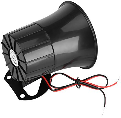 Bocina de Alarma con Cable 12 V, 11 X 11 X 11 DC12 V 15 W con Soporte para de Seguridad doméstica