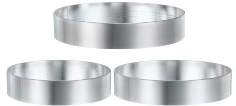 QUARKZMAN Anello per Torta Rotondo 8/9/10 cm in Acciaio Inossidabile Senza Saldature per Dolci Specchio Rivestito per Cottura Dolci frittella Inglesi Crumpet Strumento