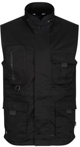 G5 APPAREL Mens Durable Multi-Pocket Utility Waistcoat Casual Workwear Professional Bodywarmer Outdoor Camping Hiking Walking Vest Windbreaker Jacket Cotton Gilet